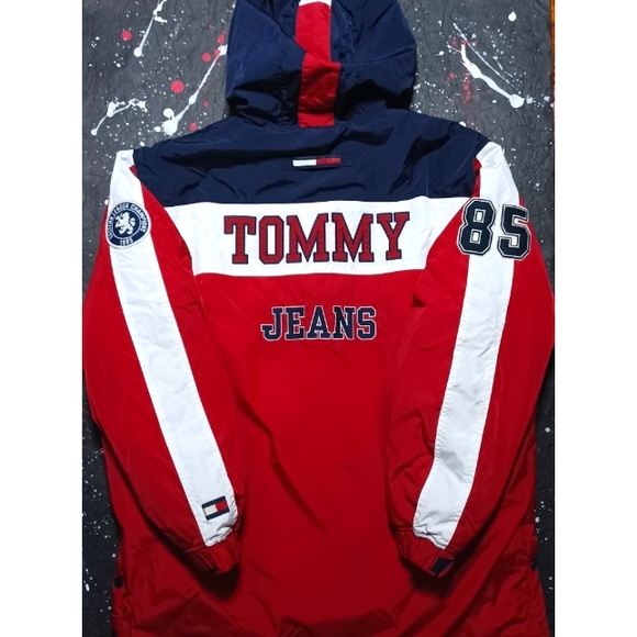Tommy Hilfiger Other - Tommy Hilfiger vintage 90s flag stripe colorblock puffer jacket SUPER RARE